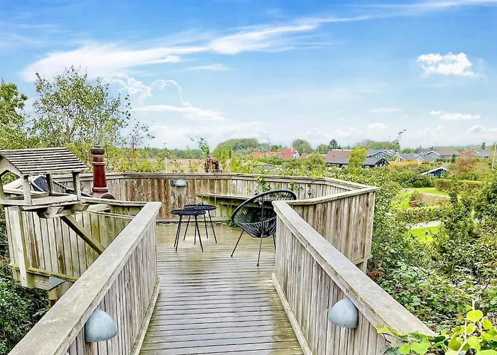 Cozy Log With A Panoramic View Сasa de vacaciones Glesborg