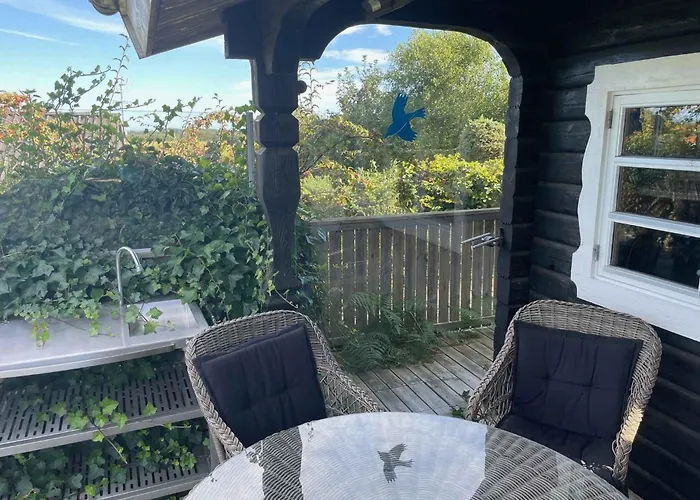 Сasa de vacaciones Cozy Log With A Panoramic View Glesborg