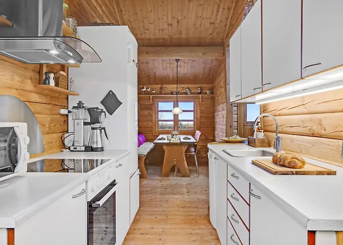 Cozy Log With A Panoramic View Сasa de vacaciones Glesborg